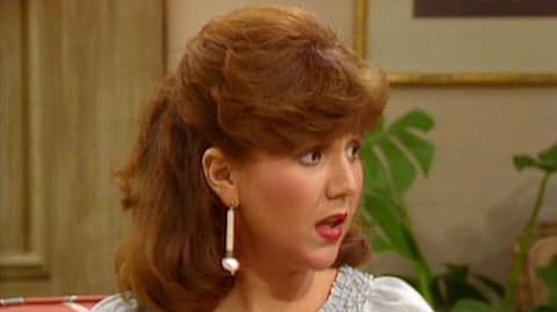 Lisa Jane Perskey looks stunned as Kate Griffiths in The Golden Girls