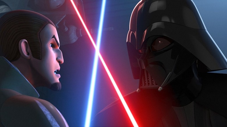 Star Wars Rebels Kanan battles Darth Vader