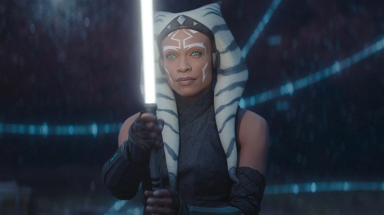 Ahsoka ignites her lightsaber