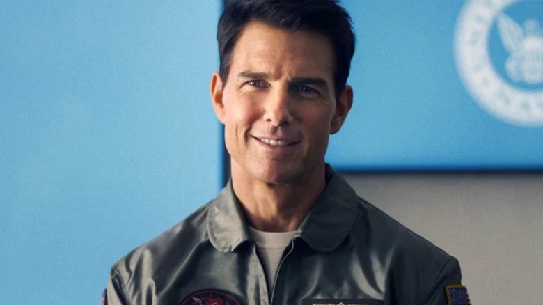 Maverick smiling in Top Gun: Maverick