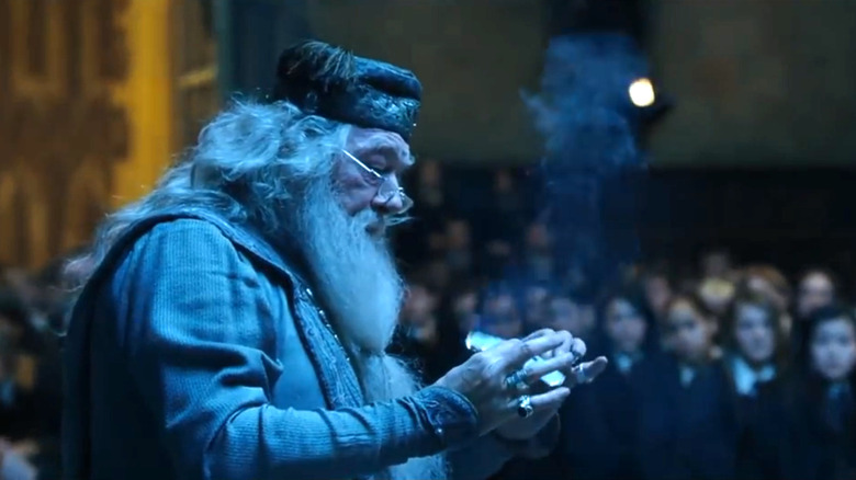 Harry Potter and the Goblet of Fire, Dumbledore reading out the name of a Triwizard Tournament champion