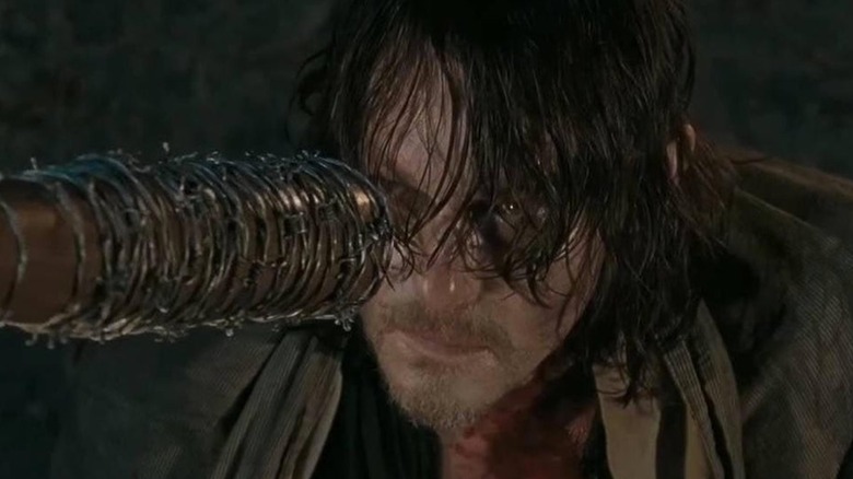 Daryl threatened by Lucille