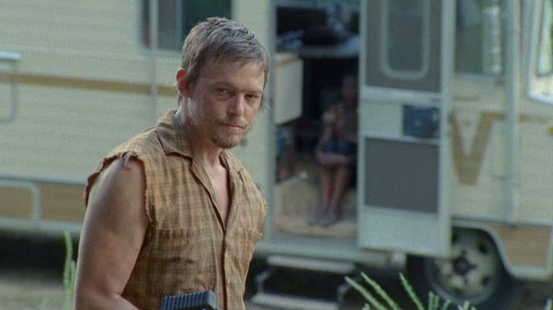 Young Daryl brooding by RV