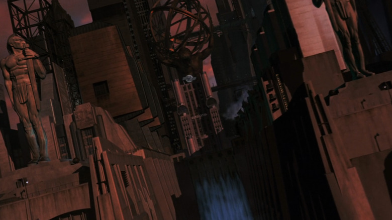 Wayne Enterprises is rendered in CGI in Batman Forever