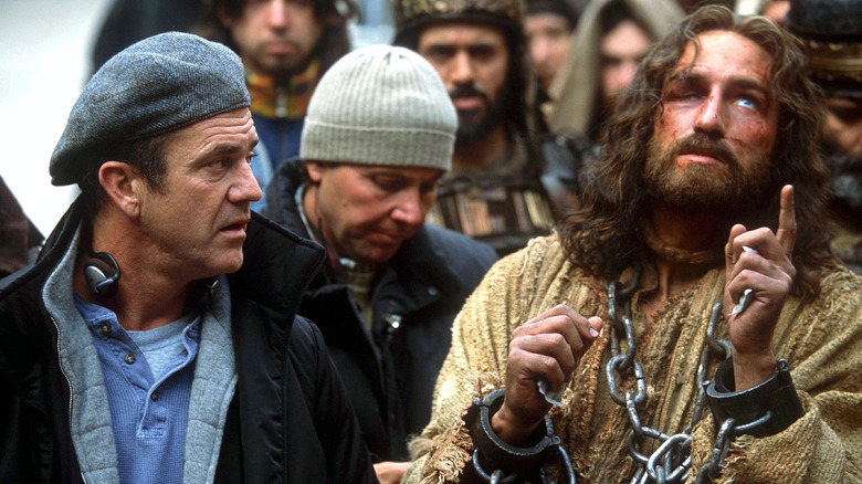 Mel Gibson and Jim Caviezel on The Passion of the Christ set