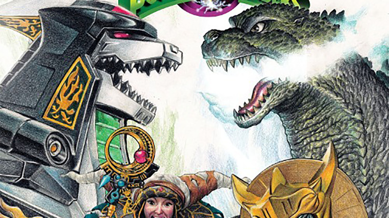 Cover variant for Godzilla Vs. The Mighty Morphin Power Rangers #1 