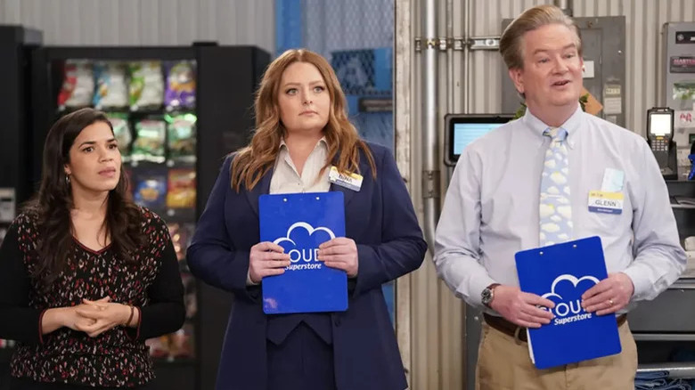 America Ferrera, Lauren Ash and Mark McKinney in Superstore