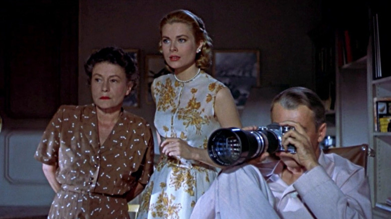(L to R) Thelma Ritter, Grace Kelly, and Jimmy Stewart in Rear Window (1954)