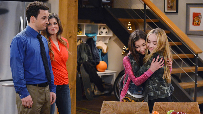 Ben Savage, Danielle Fishel, Rowan Blanchard, and Sabrina Carpenter in Girl Meets World