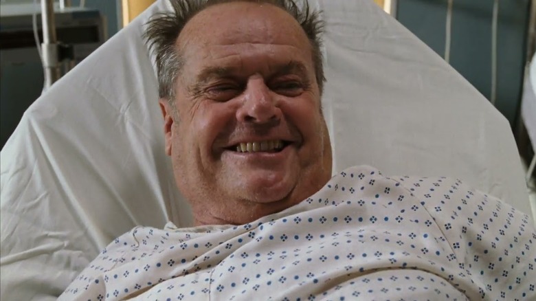 Jack Nicholson in a hospital bed, from The Bucket List