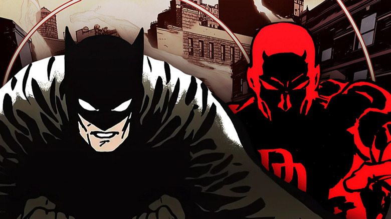 Batman in Year One and Daredevil in Born Again side-by-side