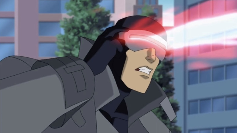 Cyclops firing his optic blast in Wolverine and the X-Men