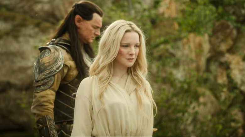 Galadriel with Gil-galad behind her