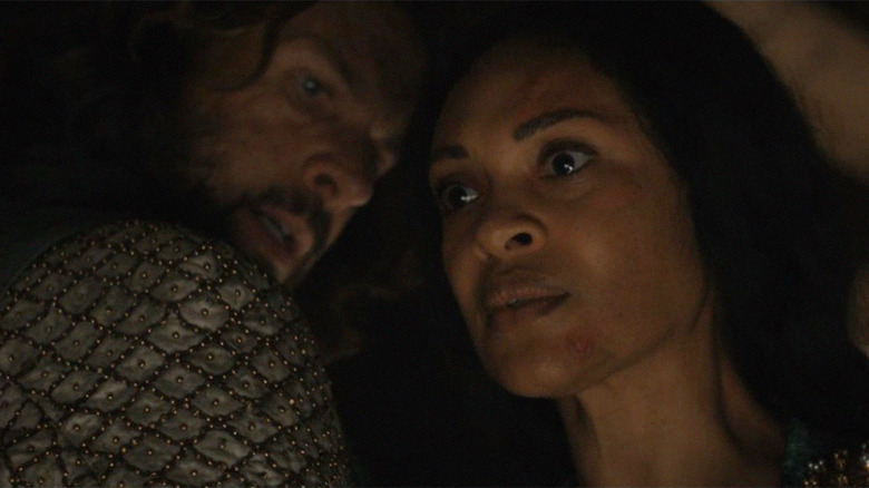 Owen Lloyd and Cynthia Addai-Robinson in The Lord of the Rings: The Rings of Power