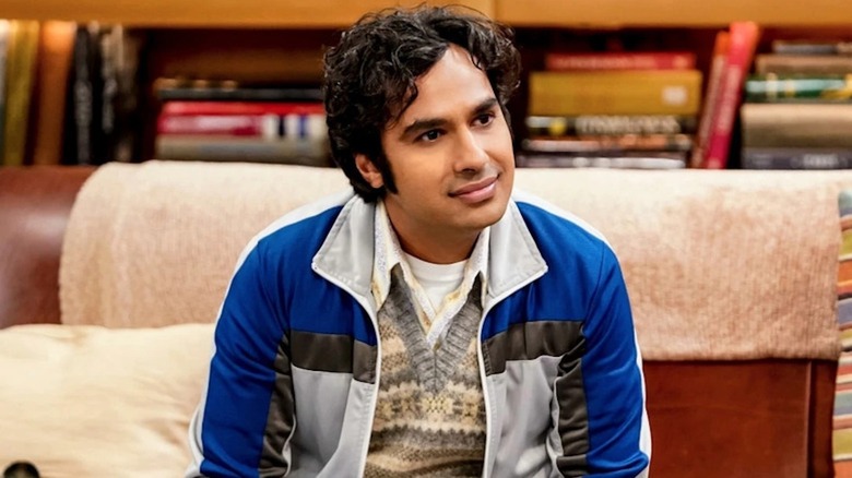 Kunal Nayyar is happily layered as Raj in The Big Bang Theory