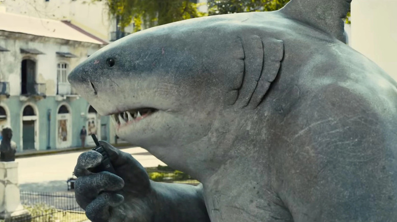 The Secret Reason King Shark's Pants Keep Falling Down In The Suicide Squad  [Exclusive]