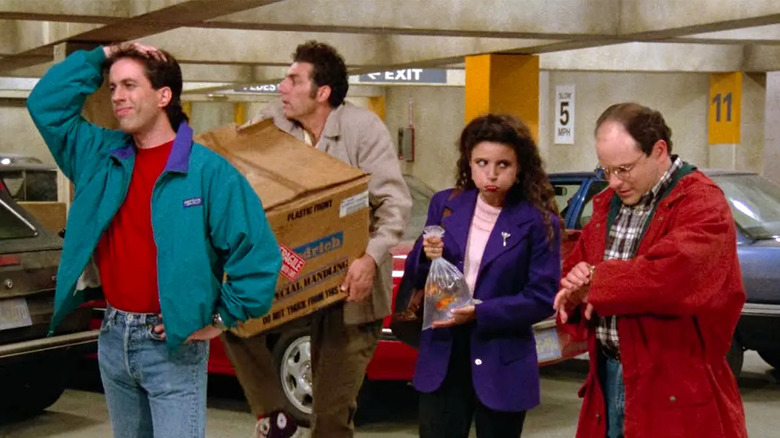 Jerry Seinfeld, Michael Richards, Julia Louis-Dreyfuss, and Jason Alexander in Seinfeld