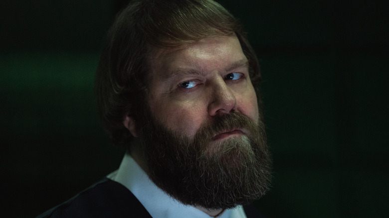 Ólafur Darri Ólafsson's Mr. Drummond Looking Angry on Severance