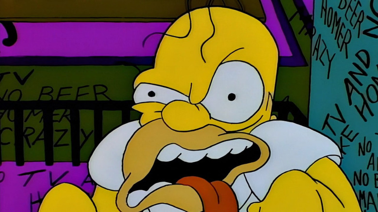 Homer rambles as he goes wild in The Simpsons