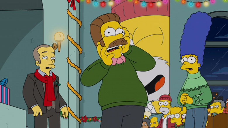 Ned Flanders having a breakdown in The Simpsons