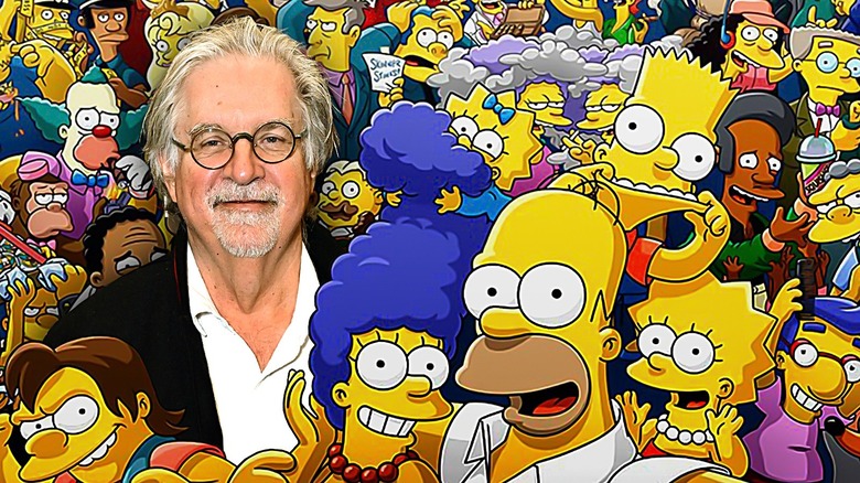 Matt Groening amongst his cast of The Simpsons