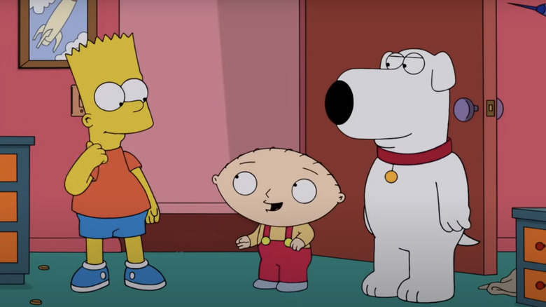 Bart Stewie Simpsons Family Guy