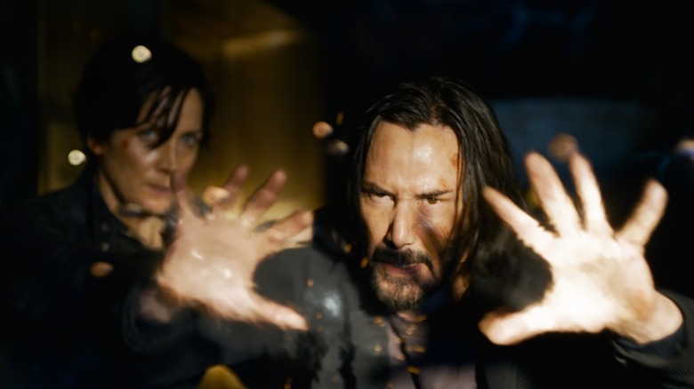 Keanu Reeves and Carrie Anne Moss in "The Matrix Resurrections"