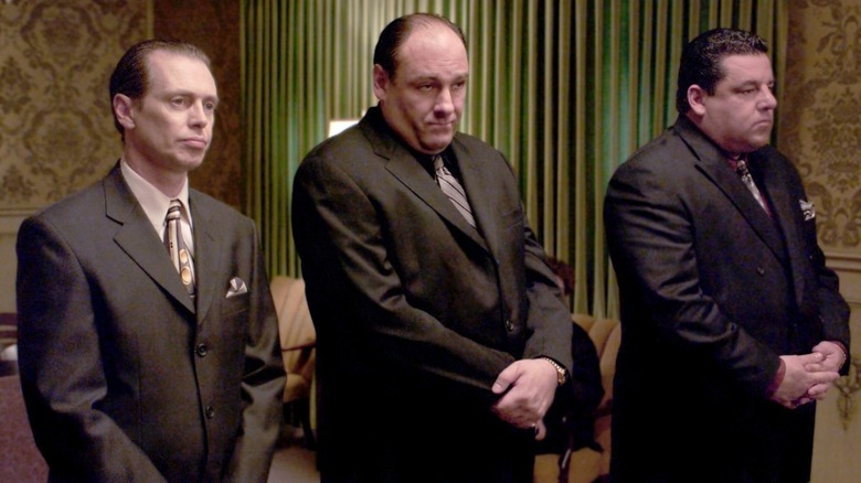 Steve Buscemi, James Gandolfini and Steven Schirripa in The Sopranos