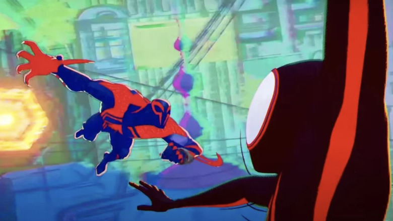 Miguel O'Hara and Miles Morales in Spider-Man: Across the Spider-Verse