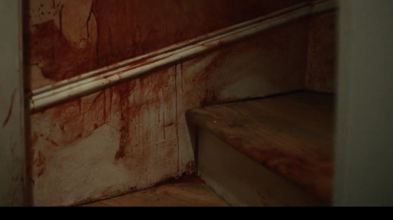 the staircase blood spatter