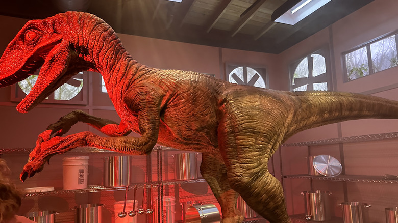 velociraptor Step Into Jurassic Park attraction SDCC