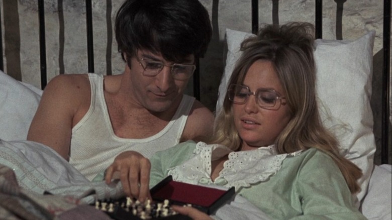 Dustin Hoffman and Susan George in bed, Straw Dogs