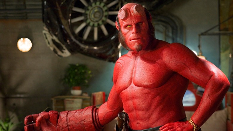 Ron Perlman in Hellboy shirtless