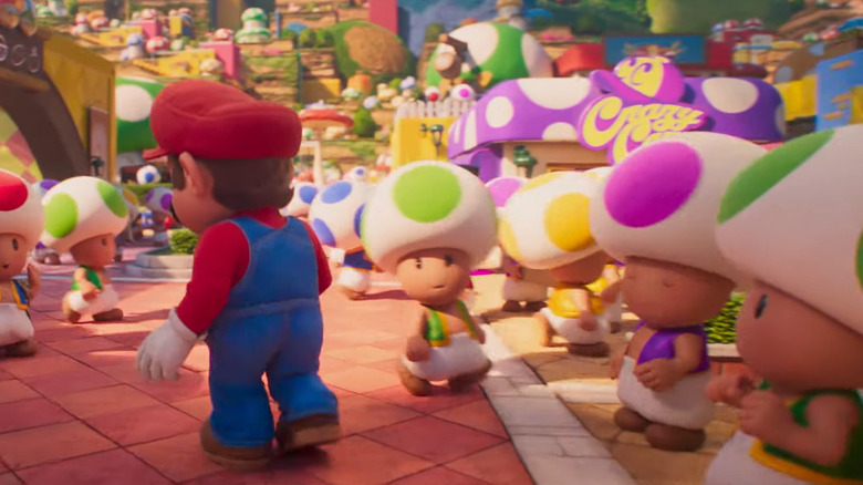 Mario walking by Crazy Cap