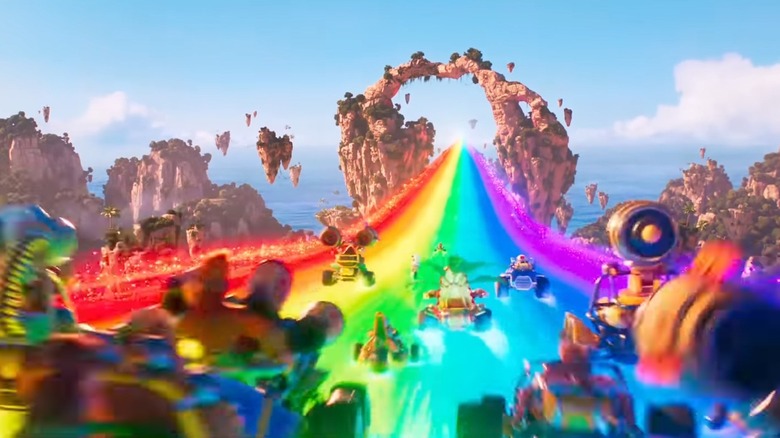Rainbow Road featured in The Super Mario Bros. Movie