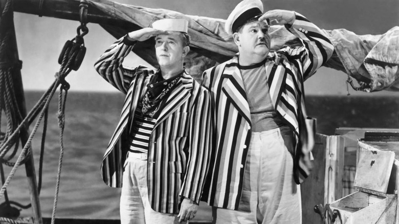 Stan and Ollie Saps at Sea