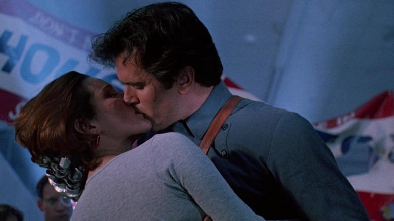 Angela Featherstone and Bruce Campbell in Army of Darkness