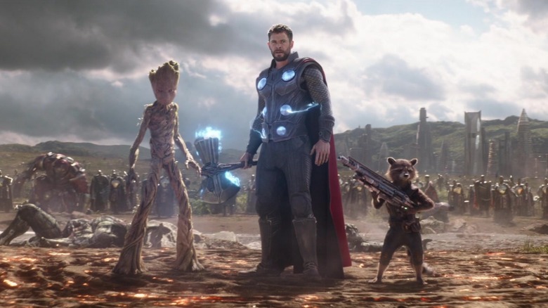 Vingadores: Guerra Infinita, Groot, Thor, Rocket