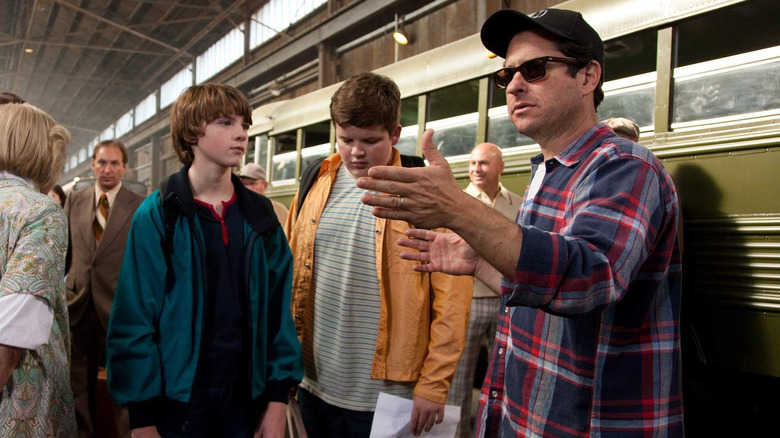 J.J. Abrams directing the cast of Super 8