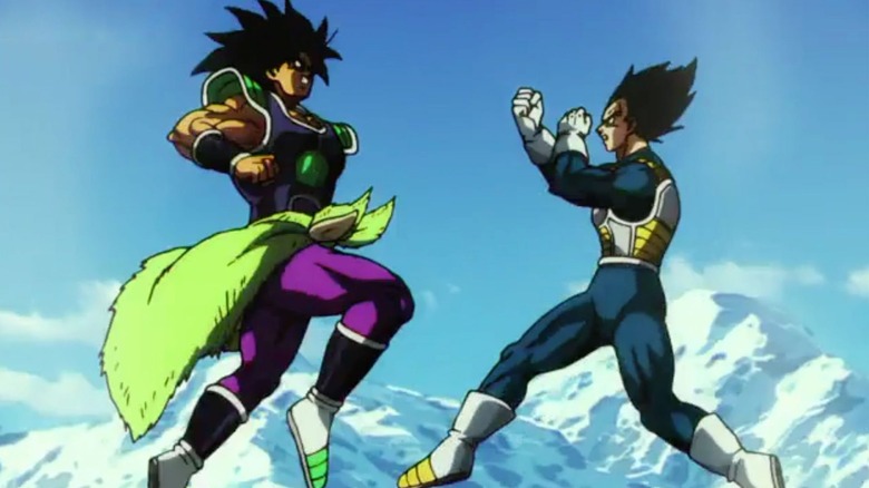 Dragon Ball Super: Broly Vegeta defends against Broly