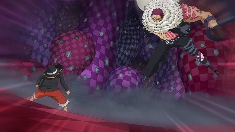 One Piece Katakuri lunges at Luffy