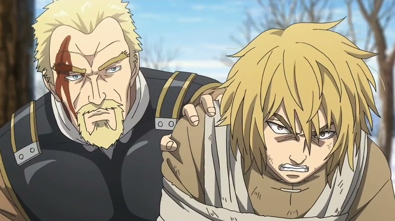 Vinland Saga Thorkell consoles Thorfinn