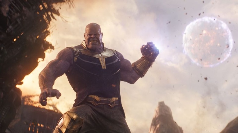 Thanos fighting on Titan