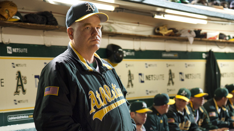 Philip Seymour Hoffman in baseball uniform