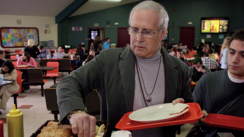 Chevy Chase gets a hot dog on Community