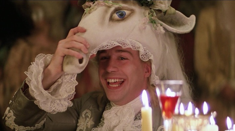 Tom Hulce laughing in Amadeus