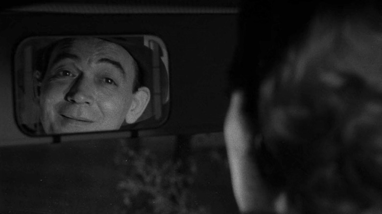 The Twilight Zone, the Hitch-hiker in the mirror