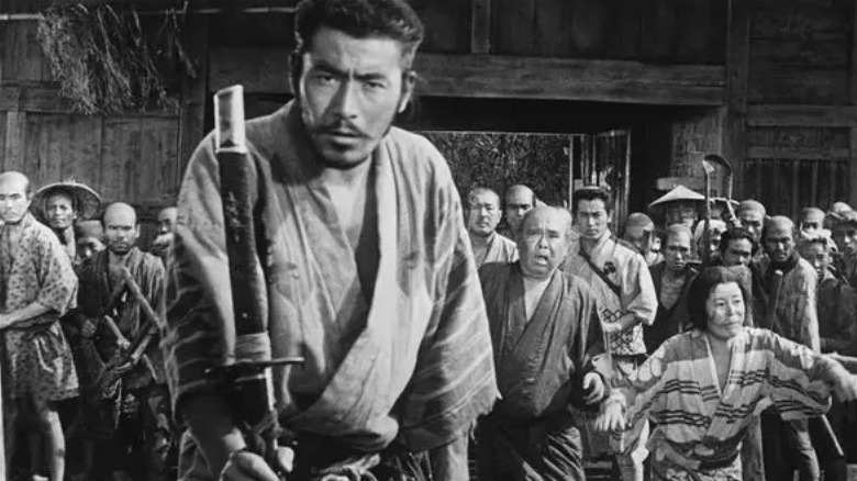 A still from Akira Kurosawa's Seven Samurai