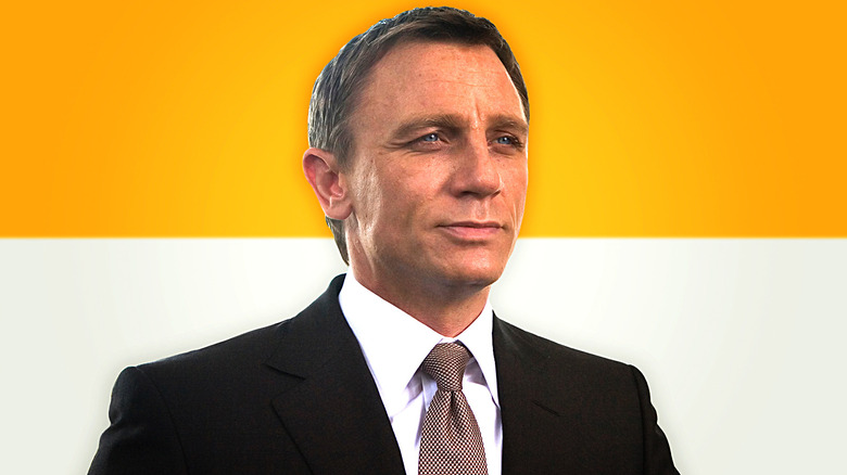 Daniel Craig como pôster do bolo de camadas de James Bond