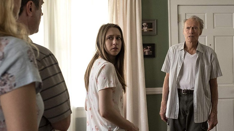 Alison Eastwood, Taissa Farmiga, and Clint Eastwood in The Mule